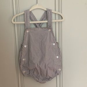 Jacadi Gingham Bubble Romper 12m
